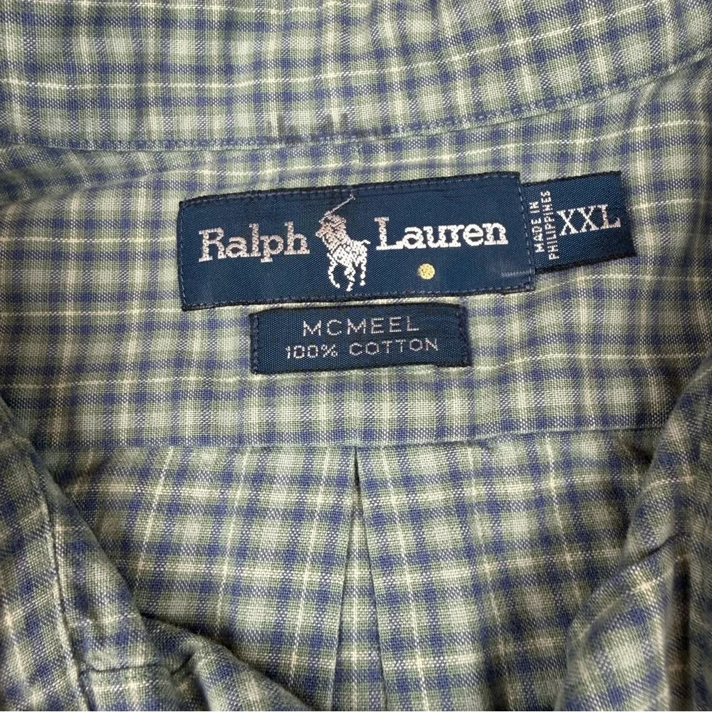 Ralph Lauren McMeel‎ Shirt Plaid Checkered Heavy Cotton Button Up Size XXL